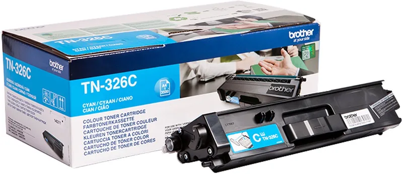 TN-326C tonercartridge high capacity 3.500 pagina's 1-pack de Brother en Cyaan – photo produit
