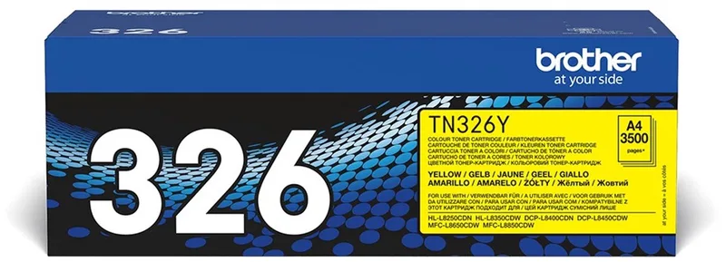 TN-326Y tonercartridge high capacity 3.500 pagina s 1-pack by Brother in Yellow – product photo
