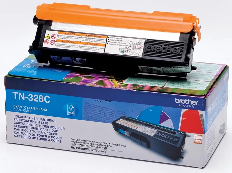 TN-328C - Tonercartridge fra Brother i Cyaan – produktbillede