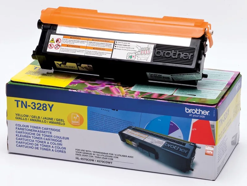 TN-328Y Tonercartridge von Brother in Gelb – Produktfoto