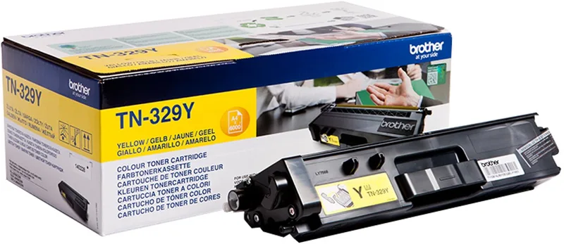 TN-329Y tonercartridge extra high capacity 6.000 pagina's 1-pack by Brother in Yellow – product photo