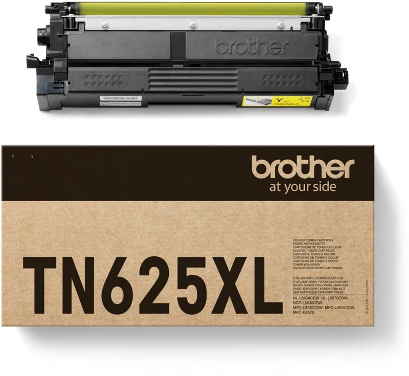 TN-625XLY tonercartridge 1 stuk(s) Origineel van Brother in Geel – productfoto