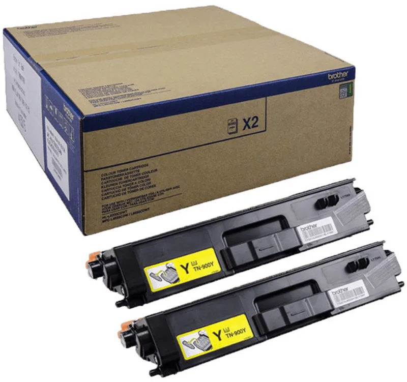 TN-900YTWIN Toner 12000pagina's toners & lasercartridge de Brother en Jaune – photo produit