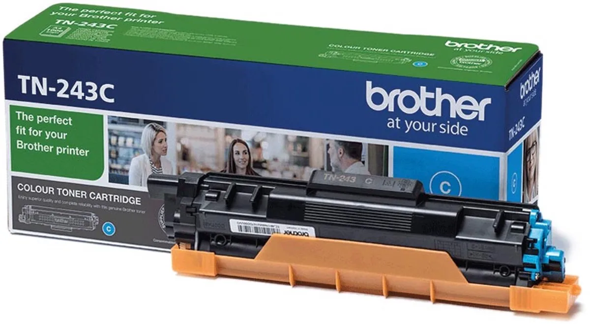 toner, 1.000 pagina's, OEM TN-243C, 4 stuks by Brother in Cyaan – product photo
