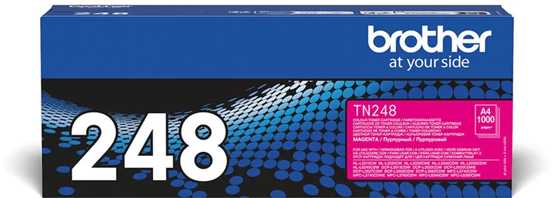 toner, 1.000 pagina's, OEM TN-248M, 4 stuks by Brother in Magenta – product photo