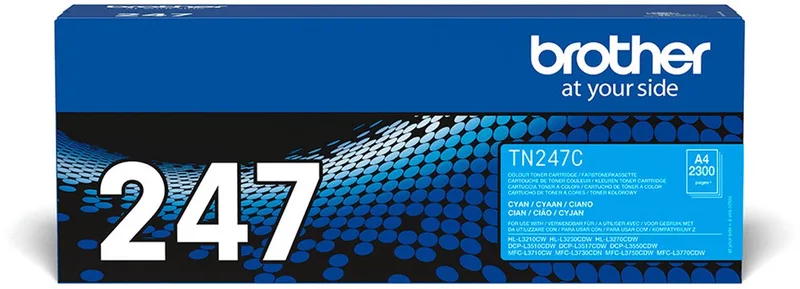toner, 2.300 pagina's, OEM TN-247C, 4 stuks by Brother in Cyaan – product photo