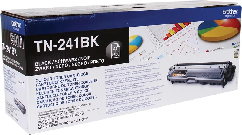 toner, 2.500 pagina's, OEM TN-241BK, 4 stuks by Brother in Black – product photo