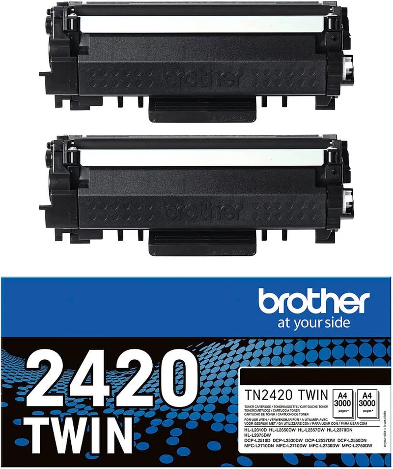 TONER N 3K PK2 tonercartridge 2 stuk(s) Origineel by Brother in Black – product photo