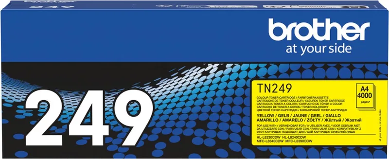 Toner TN-249Y Gelb bis zu 4.000 Seiten ISO/IEC 19798 de Brother en Kleurloos – photo produit