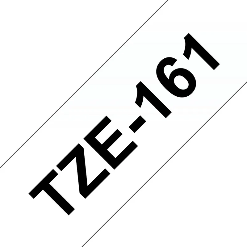 TZ-161 / TZe-161 Gloss Laminated Labelling - 36mm, Black/Clear de Brother en Tape – photo produit