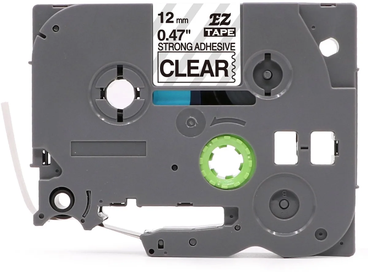 TZe-S131 Tape 12mm Sterke Lijm Transparant Zwart von Brother in Transparent – Produktfoto