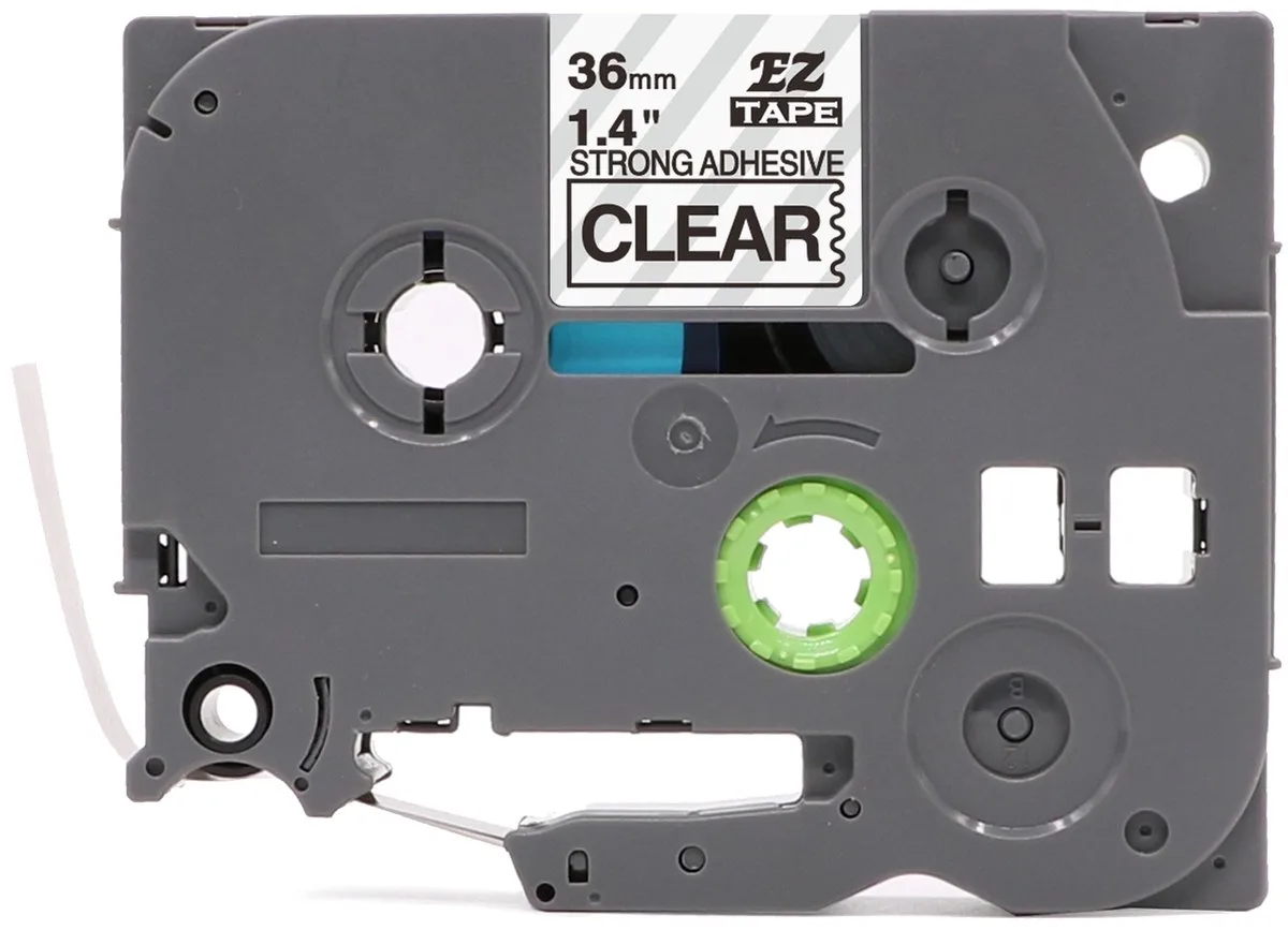 TZe-S161 tape 36mm sterke lijm transparant zwart von Brother in Transparent – Produktfoto