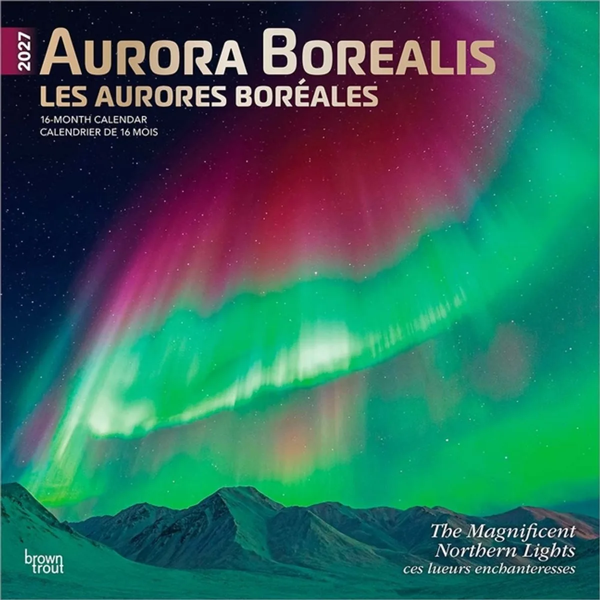 Aurora Borealis Kalender 2027 de BrownTrout en Violet – photo produit