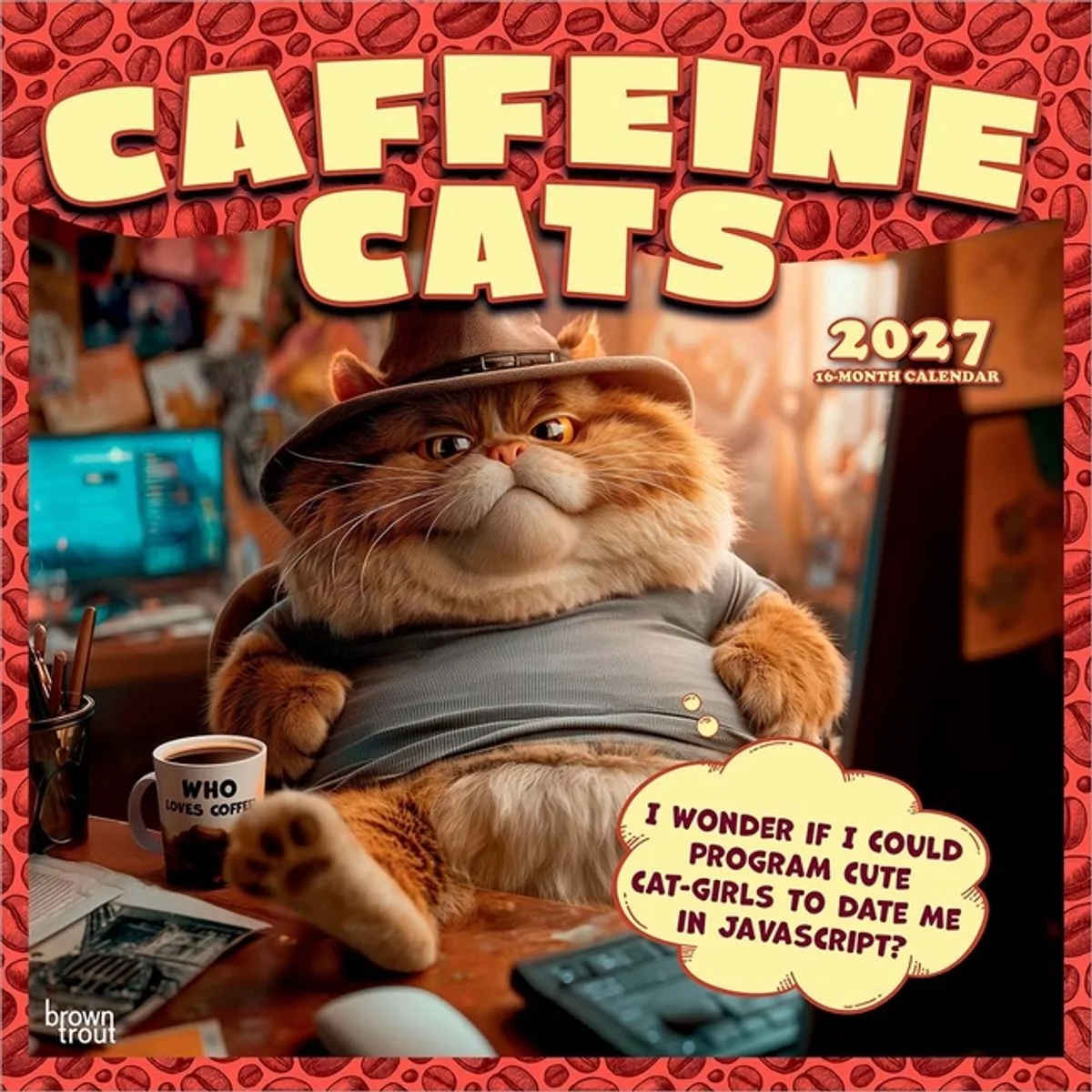 Caffeine Cats Kalender 2027 de BrownTrout – photo produit