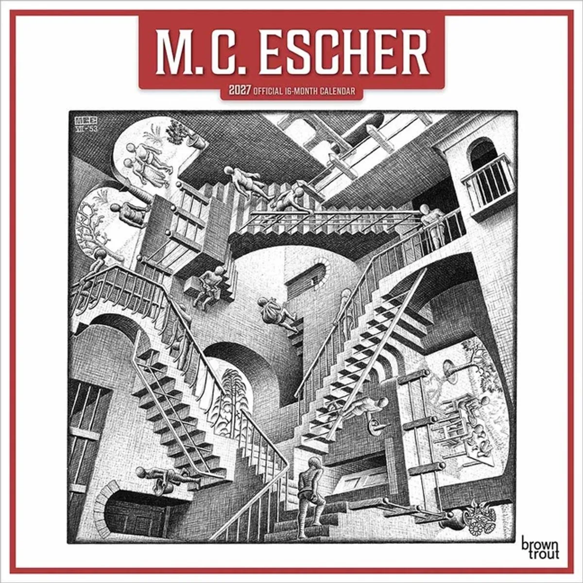 M.C. Escher Kalender 2027 van BrownTrout in Meerkleurig – productfoto