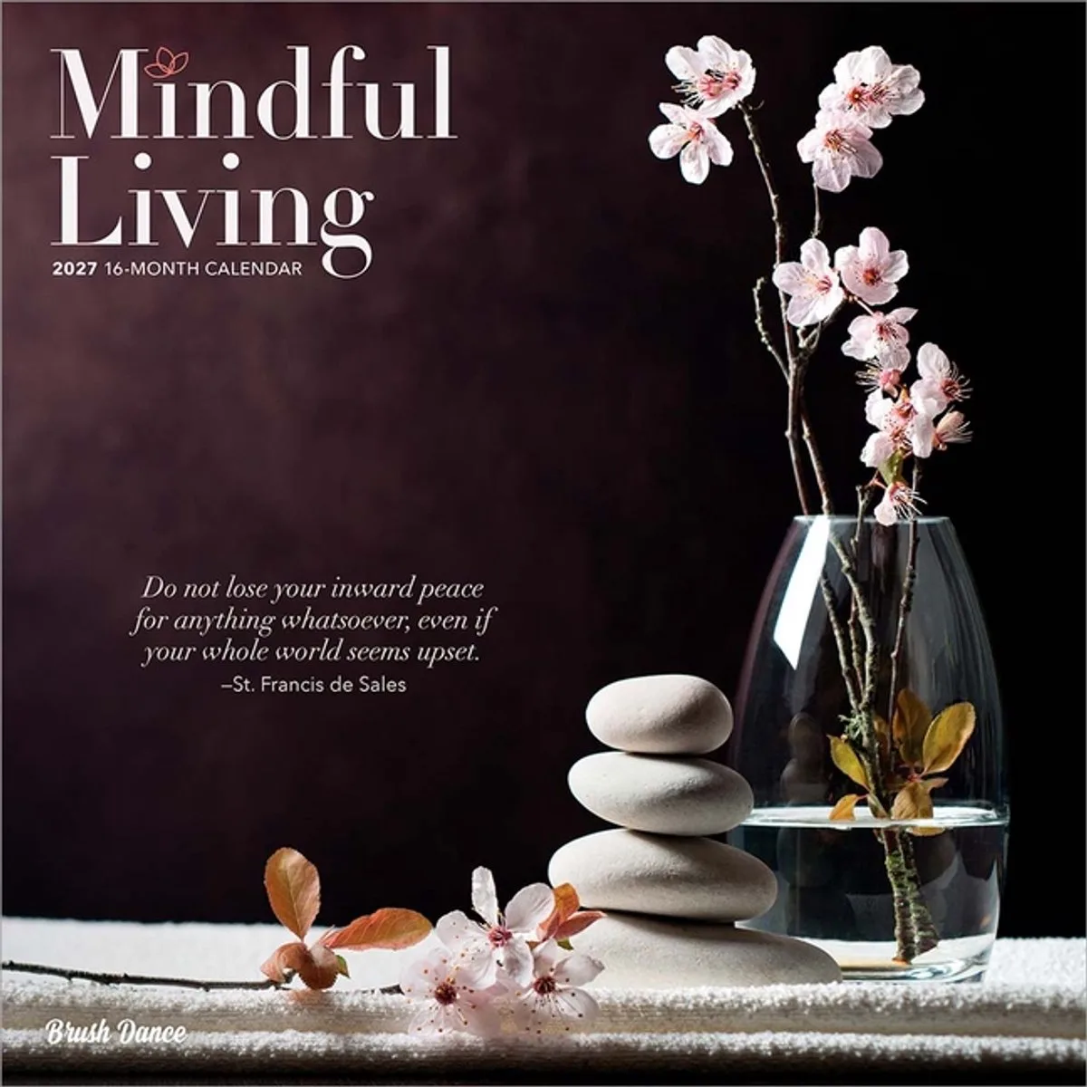 Mindful Living Kalender 2027 van BrownTrout in Bruin – productfoto