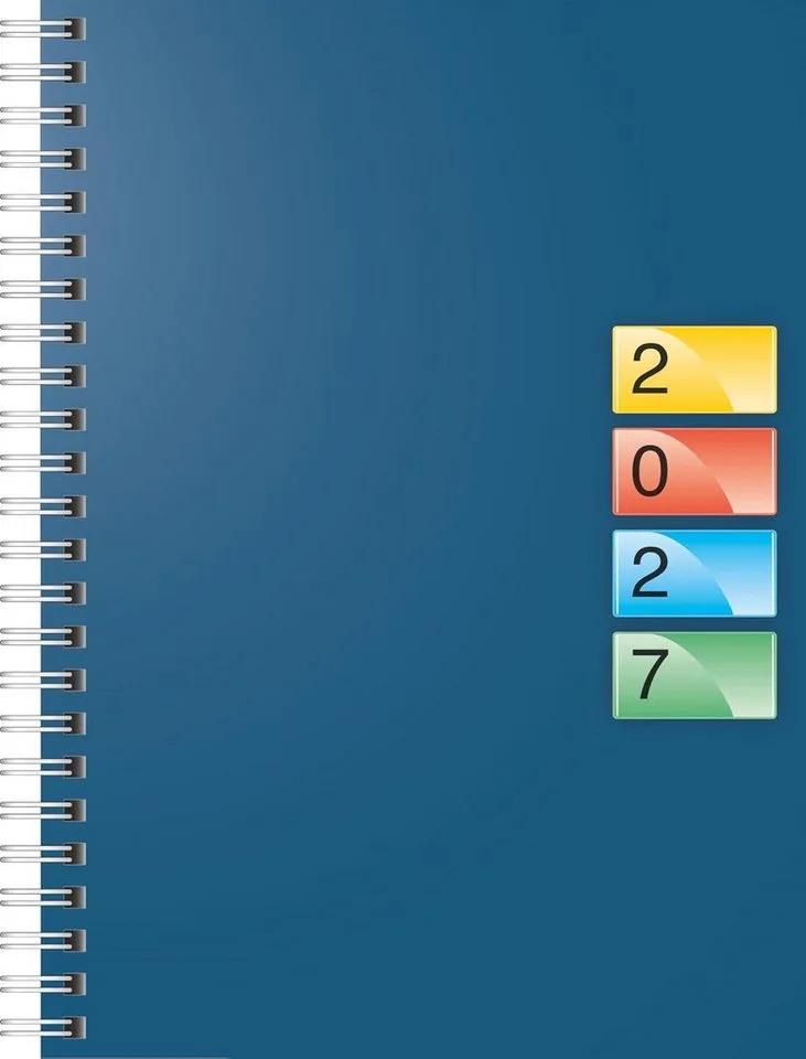 Buchkalender BRUNNEN Buchkalender DATAline Mod. 796 40 2027, A5, Karton by Brunnen in Blue – product photo