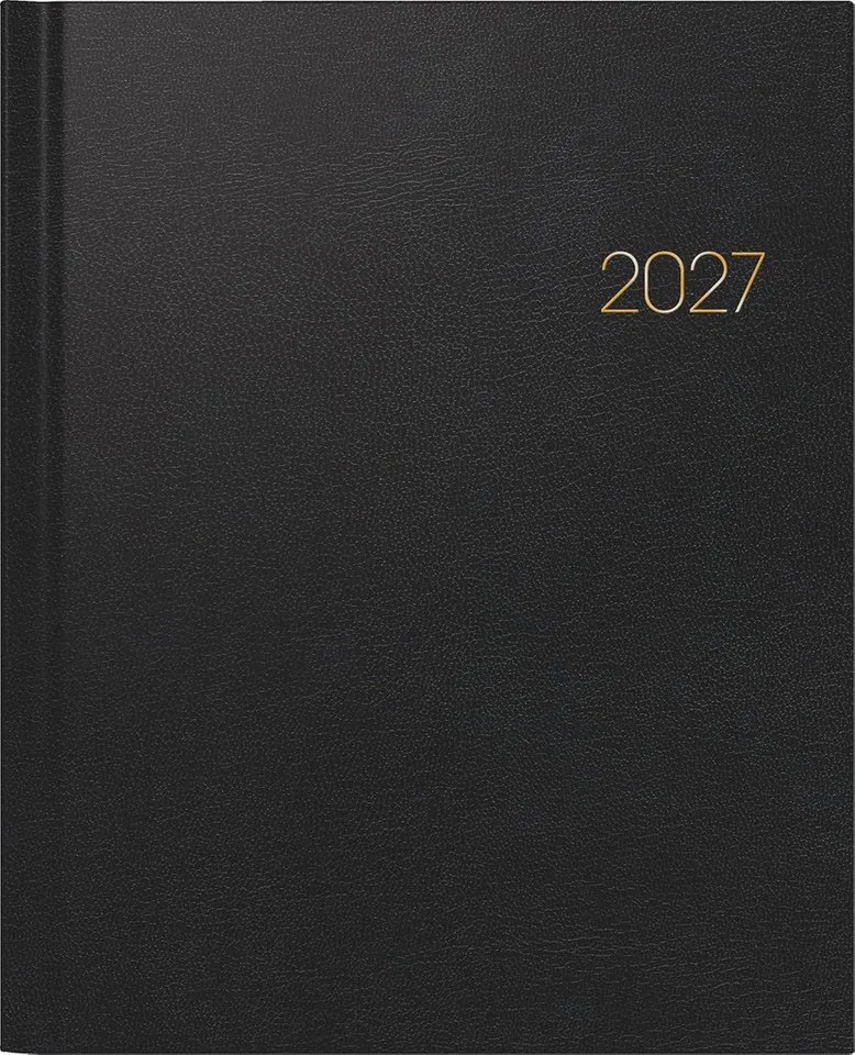 Buchkalender BRUNNEN Buchkalender Manager Wt 7 2027 Kunststoff by Brunnen in Black – product photo