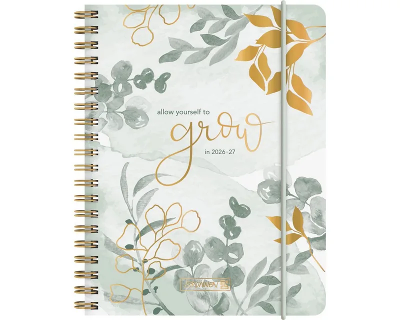 Buchkalender Schülerkalender A6 1 Woche/2 Seiten Bloom 2026/2027 by Brunnen – product photo