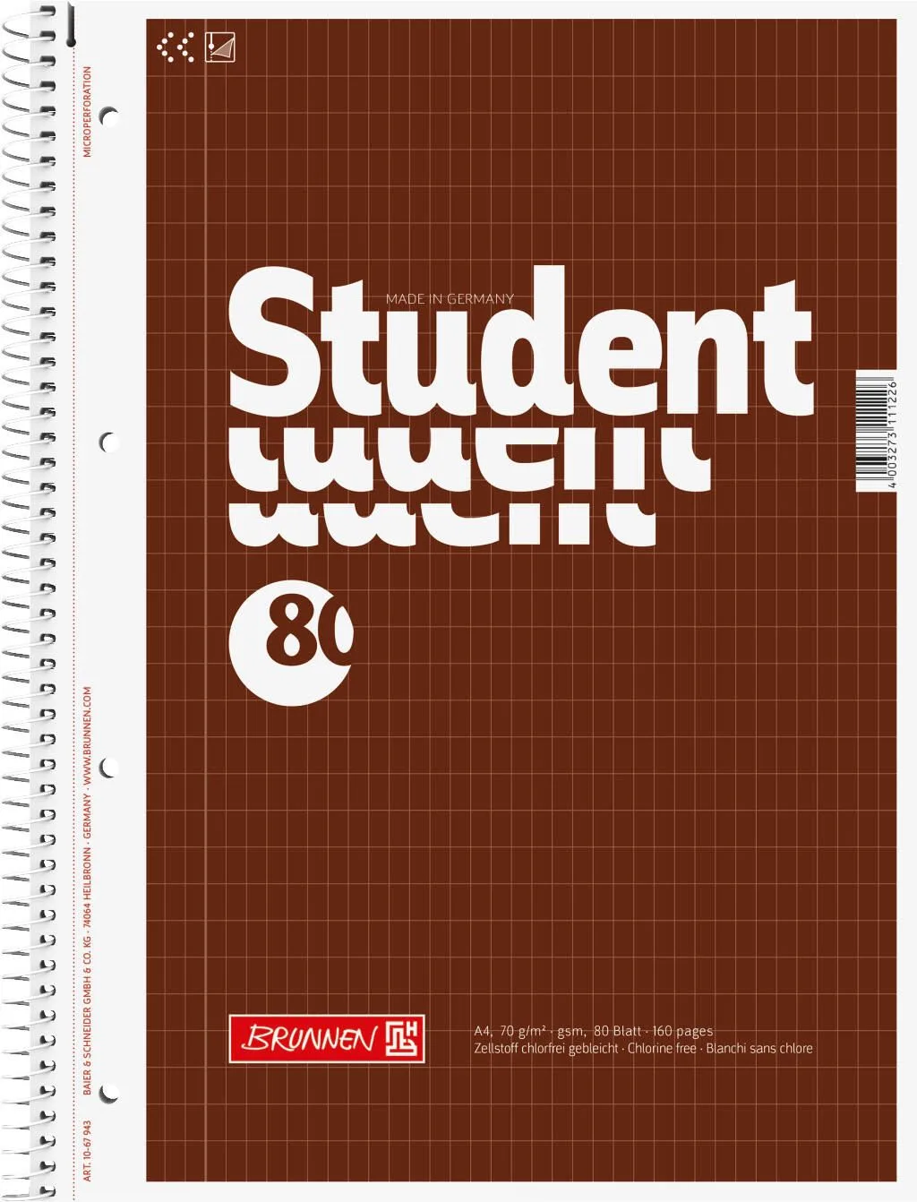 Collegeblock DIN A4 van Brunnen – productfoto
