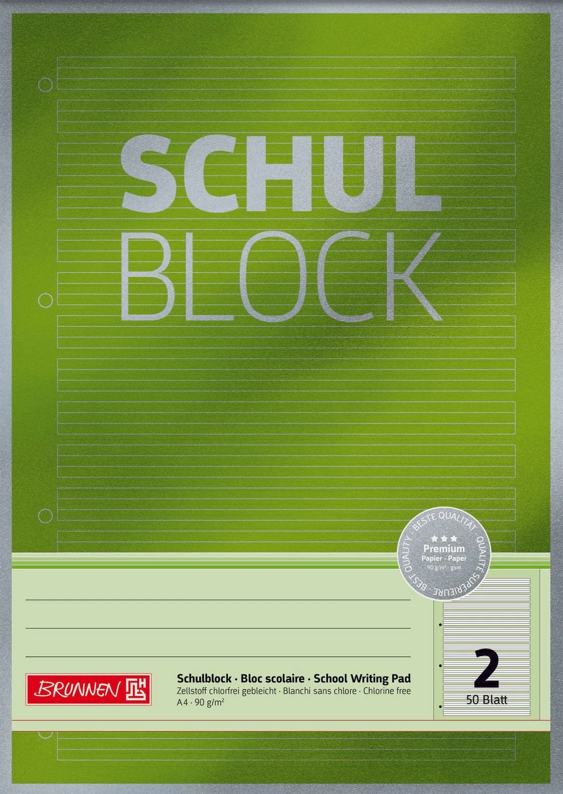 Collegeblock DIN A4 fra Brunnen – produktbillede