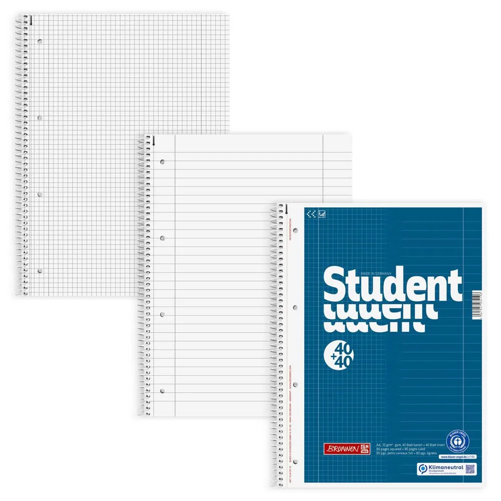 Collegeblock DIN A4 fra Brunnen – produktbillede