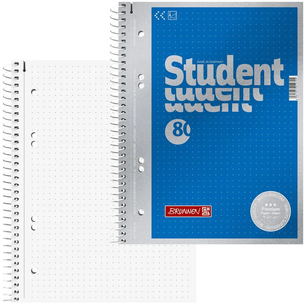 Collegeblock DIN A5 punktraster van Brunnen – productfoto
