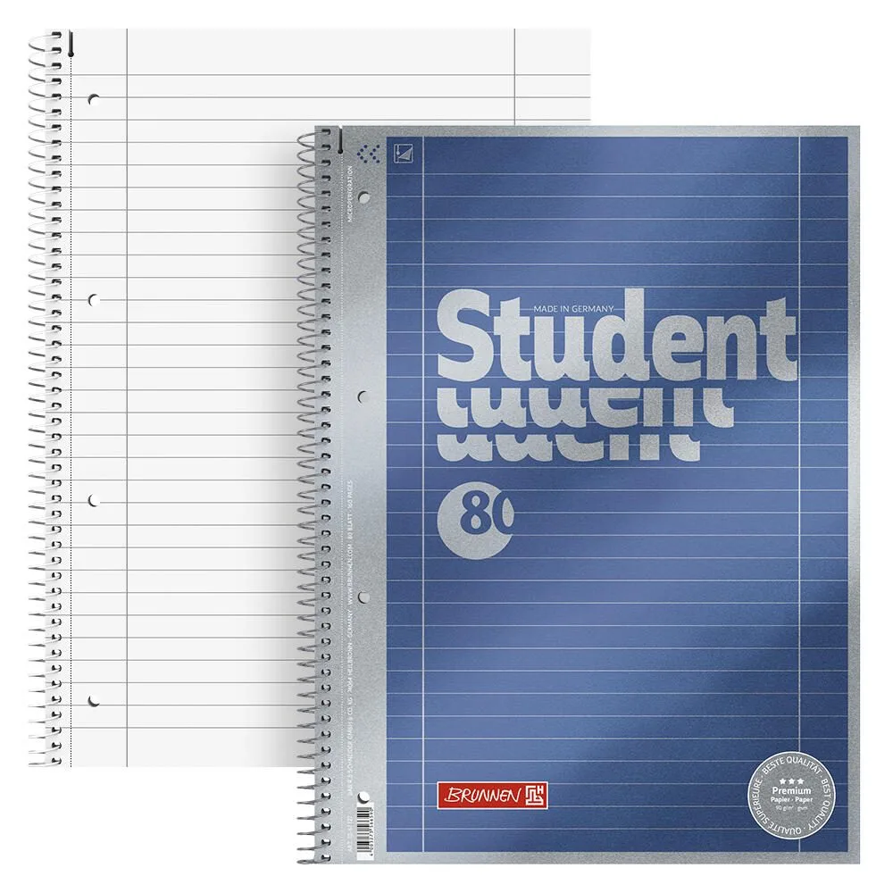 Collegeblock Premium Student 27 DIN A4 liniert de Brunnen – photo produit