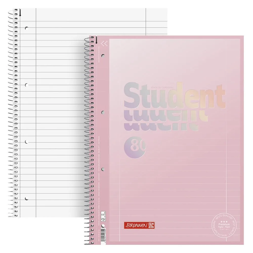 Collegeblock Premium Student 27 DIN A4 liniert de Brunnen – photo produit