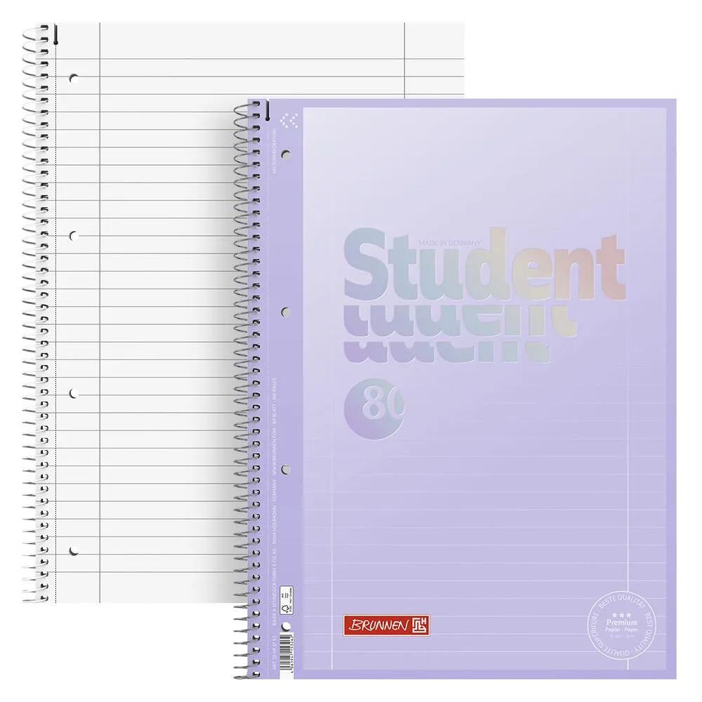 Collegeblock Premium Student 27 DIN A4 liniert fra Brunnen – produktbillede