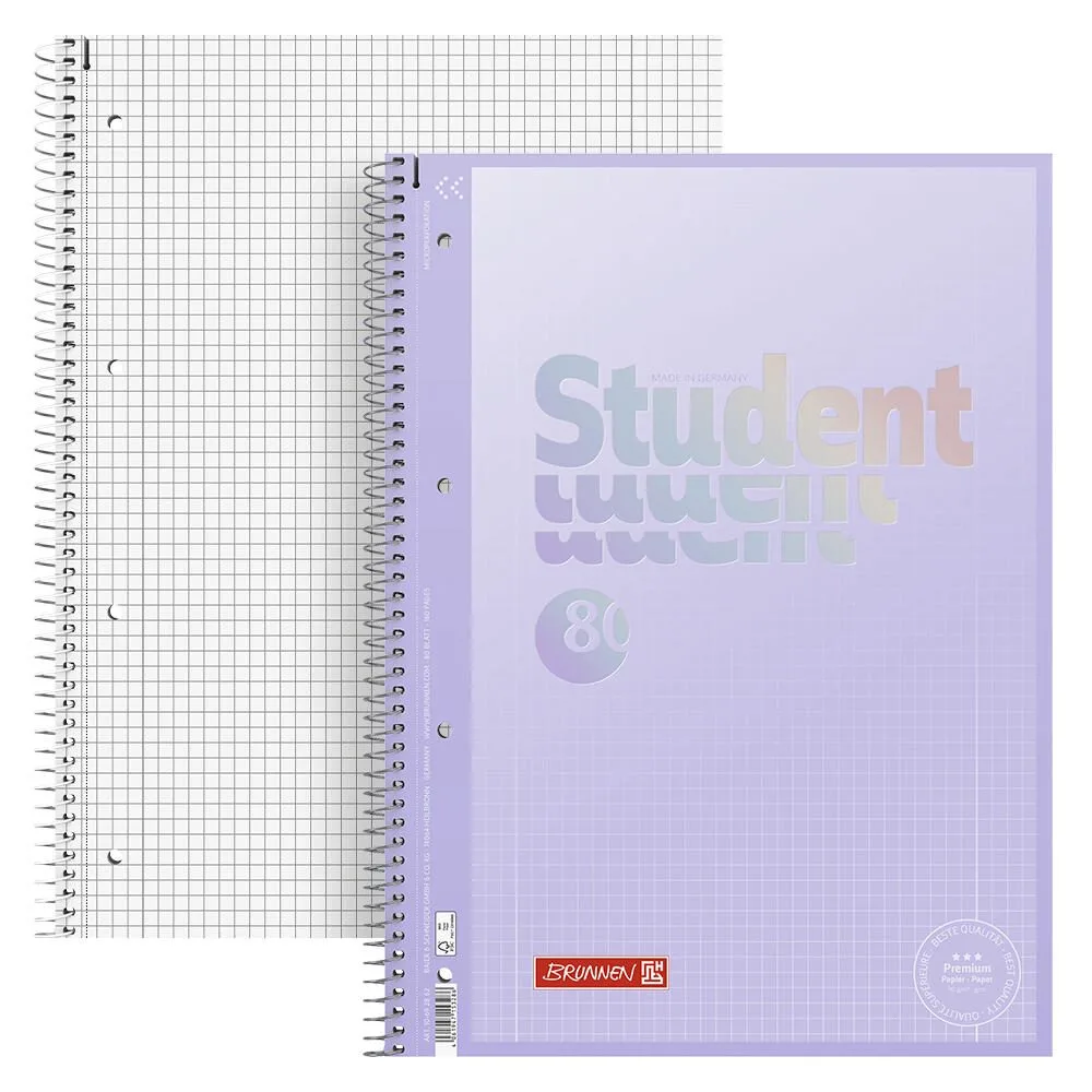 Collegeblock Premium Student 28 DIN A4 kariert fra Brunnen – produktbillede