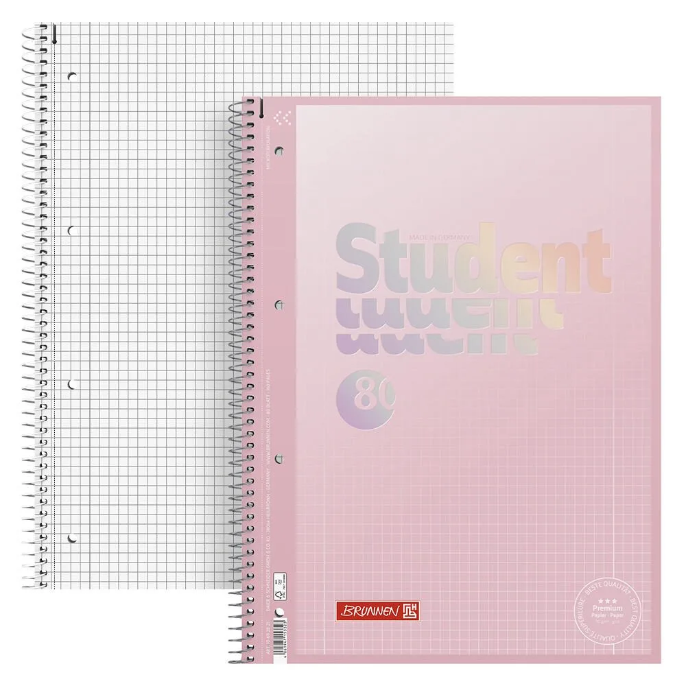 Collegeblock Premium Student 28 DIN A4 kariert fra Brunnen – produktbillede