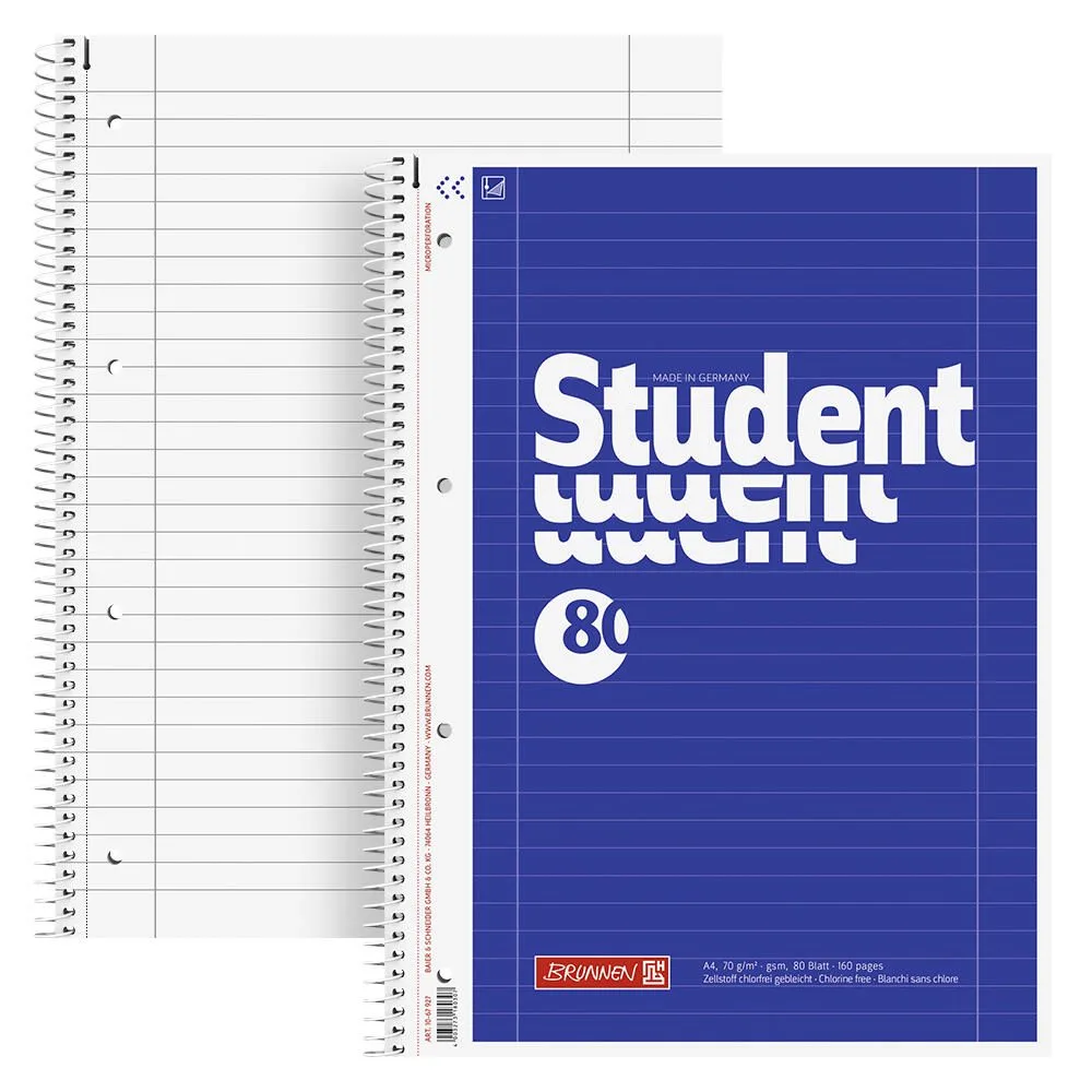 Collegeblock Student DIN A4 liniert van Brunnen – productfoto