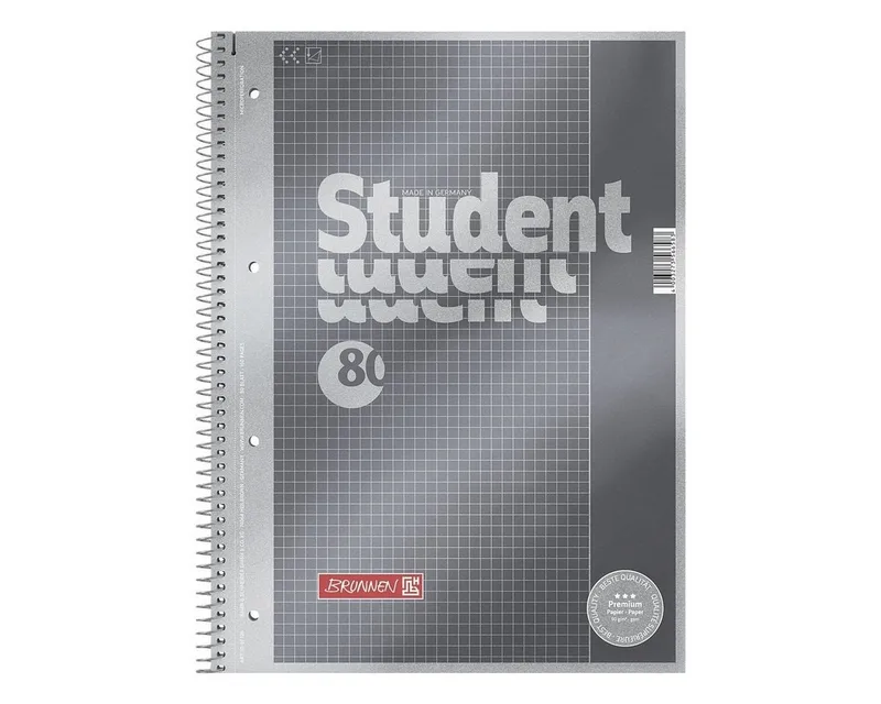 Collegeblock Student Premium, A4, gelocht, mit Mikroperforation und Ausreißhilfe by Brunnen – product photo