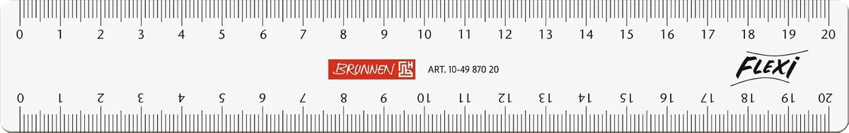 Flexi Liniaal 20 cm Transparant - Set van 10 van Brunnen – productfoto