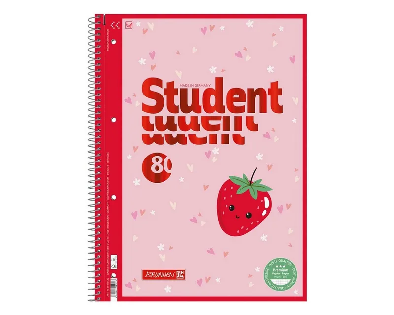Notizblock BRUNNEN College-Block A4 Lin.28 Fruity Love 80 Blatt by Brunnen – product photo