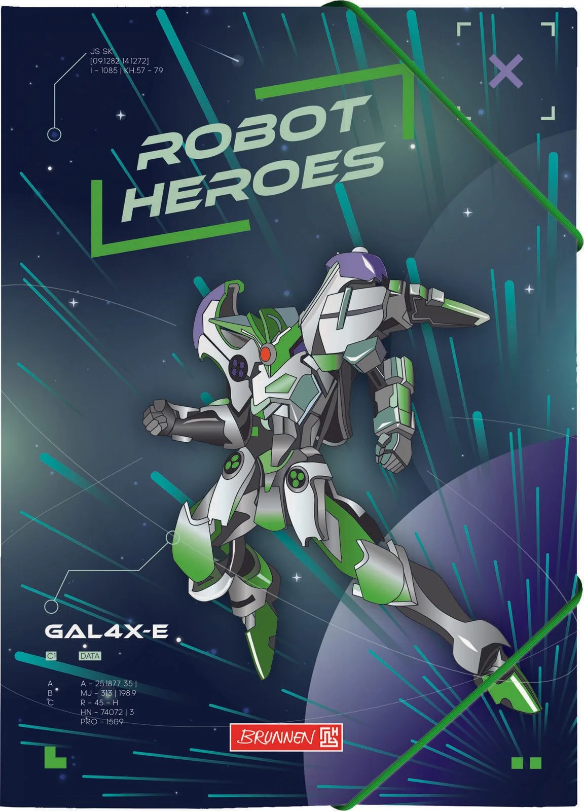 Sammelmappe ROBOT HEROES DIN A4 dunkelblau, mint, 1 St. van Brunnen – productfoto