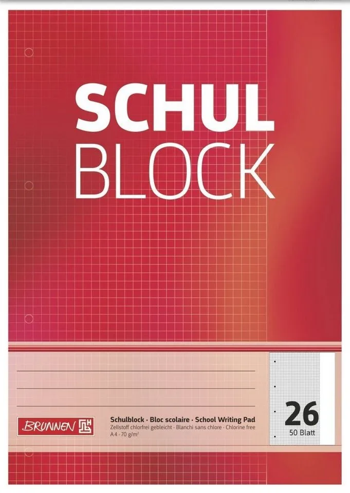 Schulheft von Brunnen – Produktfoto