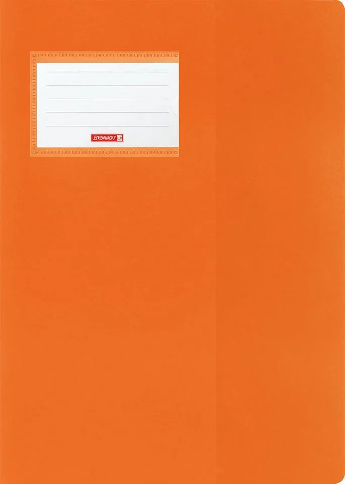 Schulheft Brunnen Hefthülle FACT!pp, verschiedene Farben, A4, mit Namensschild by Brunnen in Orange – product photo