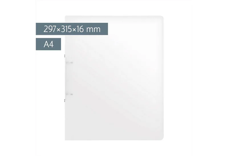 Schulheft BRUNNEN Ringbuch A4, 2 Ringe, 16 mm, PP-Folie, weiß by Brunnen – product photo