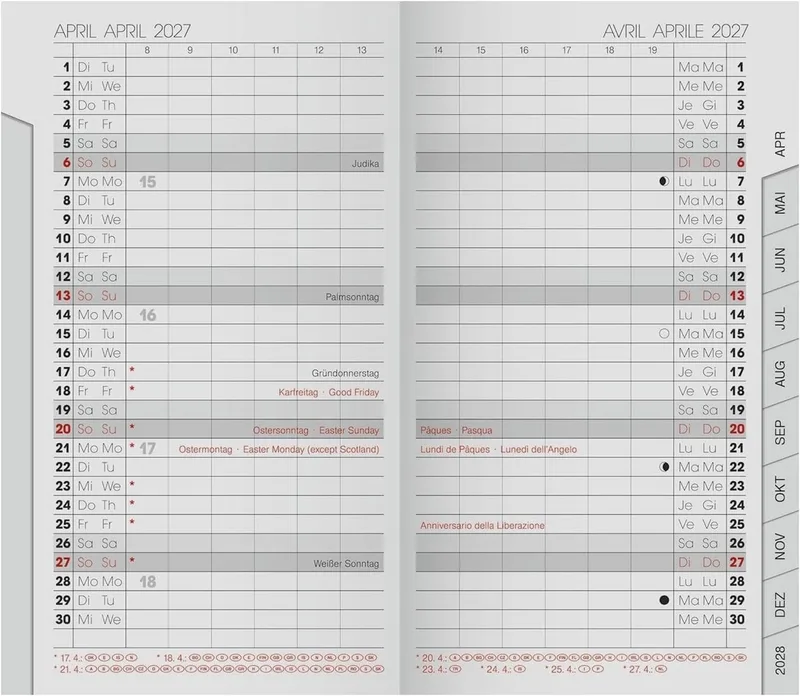 Taschenkalender BRUNNEN-Ersatzkalendarium Mod. 751 2027, Karton by Brunnen in White – product photo