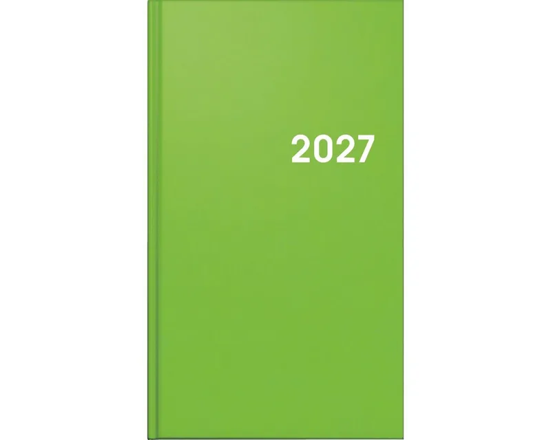 Taschenkalender Wochen-Sichtkalender 756 8,7x15,3cm 1 Woche/2 Seiten Balcron hellgrün by Brunnen in Green – product photo