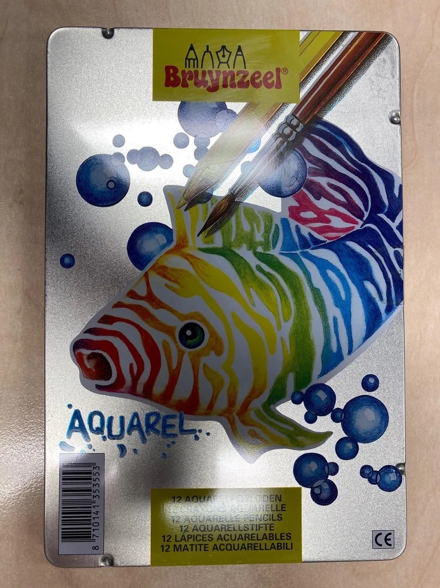 12 Aquarelpotloden In Blik 3540M12 fra Bruynzeel i Flerfarvet – produktbillede