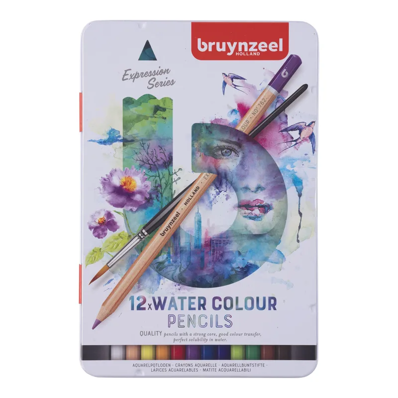 Kleurpotlood bruynzeel expression aquarel 12st ass | 6 stuks de Bruynzeel – photo produit