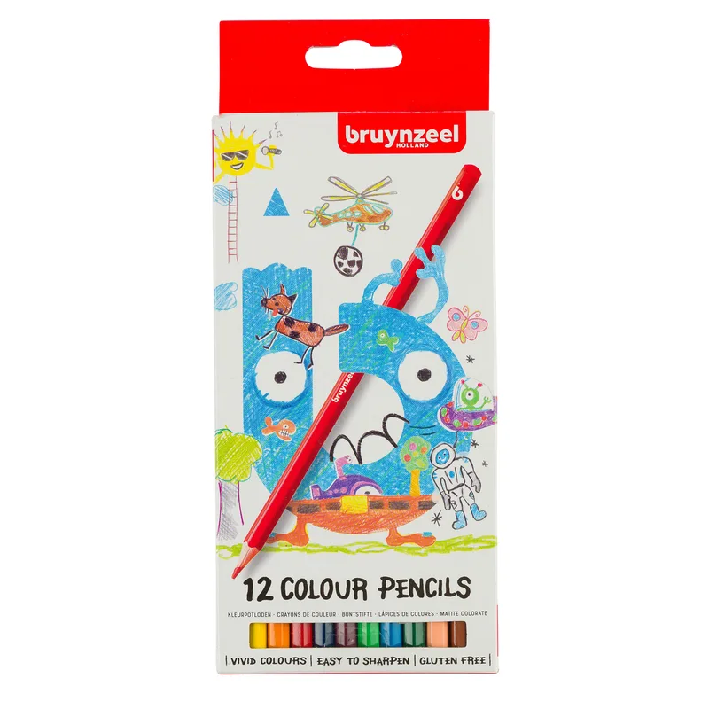 Kleurpotlood bruynzeel kids 12st assorti | 12 stuks van Bruynzeel – productfoto