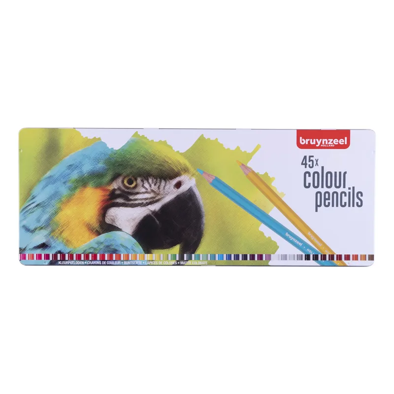 Kleurpotlood bruynzeel papegaai blik 45st ass | 4 stuks by Bruynzeel – product photo