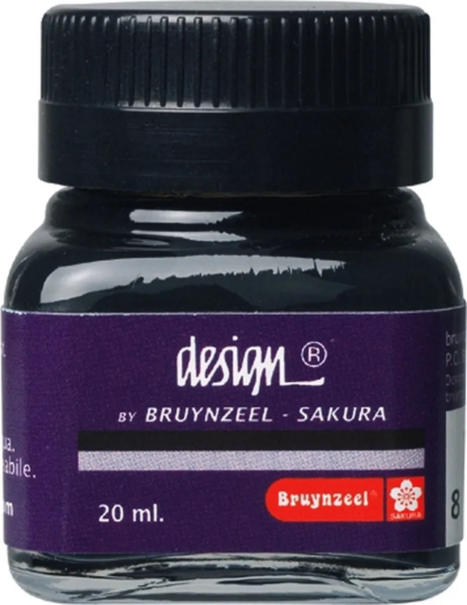 Oost Indische watervaste inkt 20ml van Bruynzeel in Zwart – productfoto