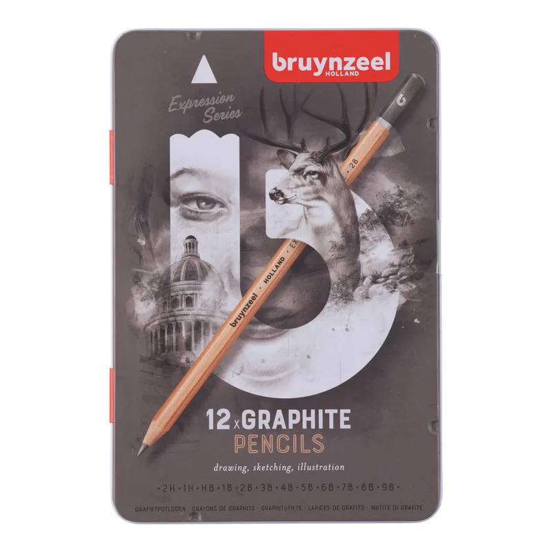 Potlood bruynzeel expression blik à 12 hardheden | 6 stuks by Bruynzeel – product photo