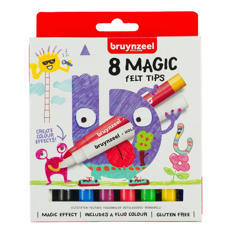 Viltstift bruynzeel kids magic 8st ass | 6 stuks by Bruynzeel – product photo