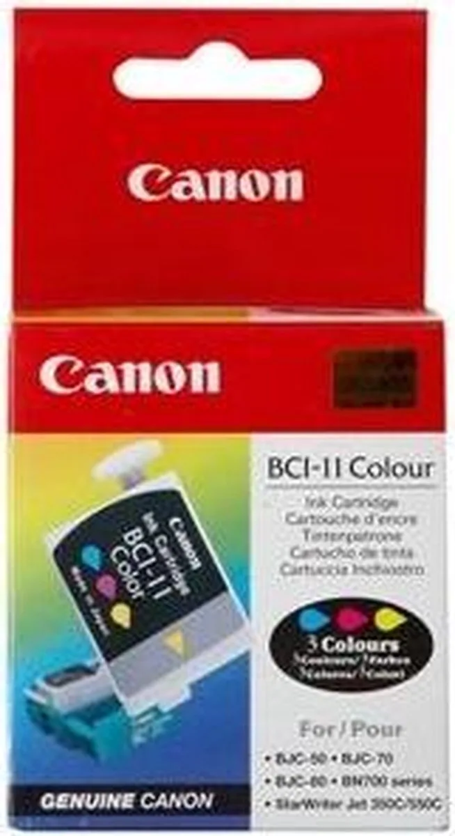 BCI-11 Inktcartridge - Kleur / 3 stuks de Canon en 3-kleuren – photo produit